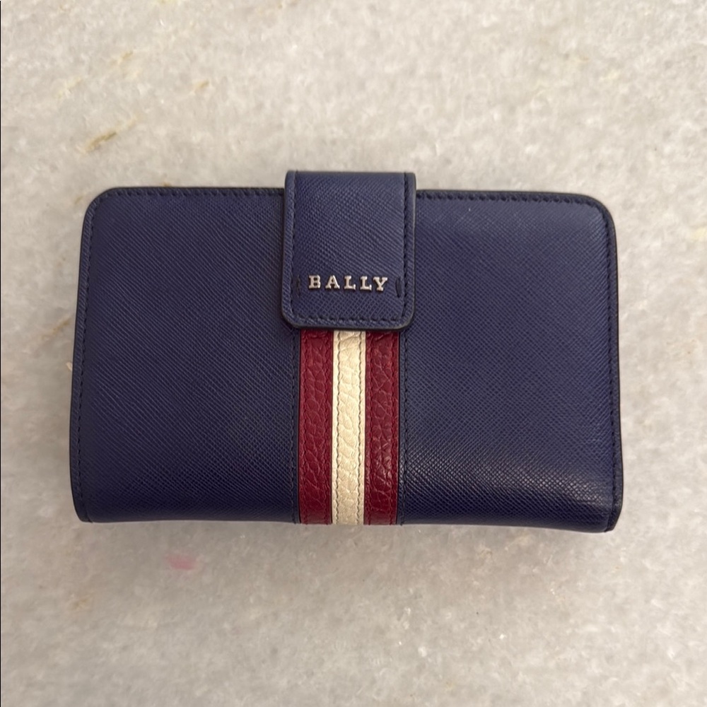 Bally Blue and Red Leather Wallet